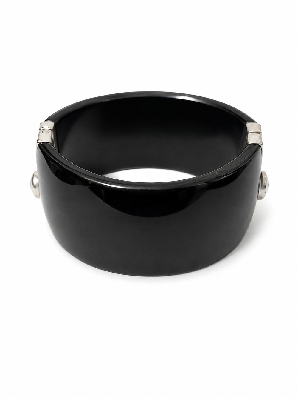 Brighton Black Bright Sparks Bangle with Green, Blue & Red Crystal Medallions - Picture 2 of 5